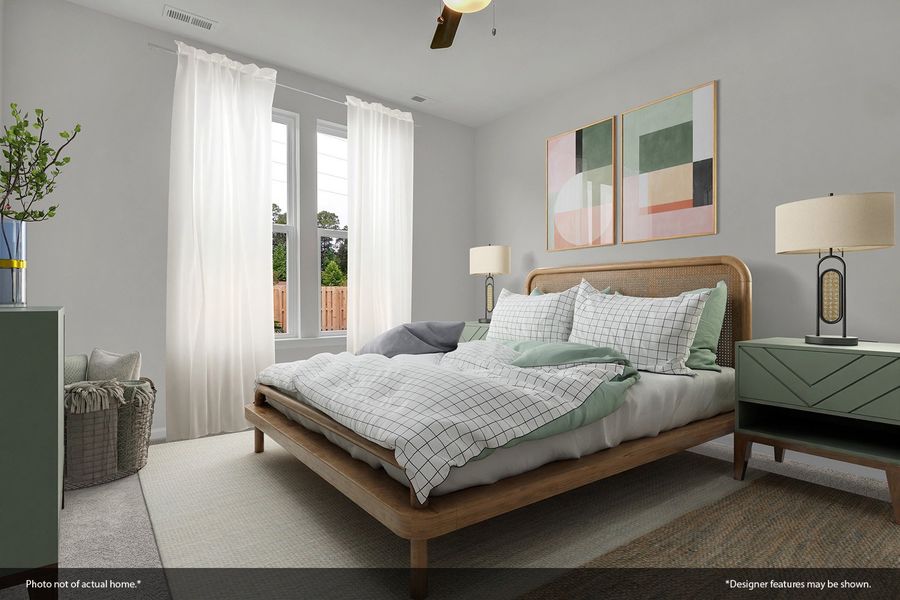 Furnished interior view inside a new home in Ovation at Sweetbrier, Durham (Image 8). Furnished interior view inside a new home in Ovation at Sweetbrier, Durham (Image 8).