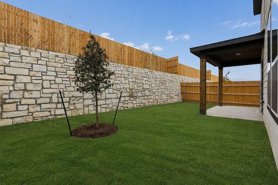 Exterior details and patio area of a home in Cameron Place, Austin (Image 4). Exterior details and patio area of a home in Cameron Place, Austin (Image 4).