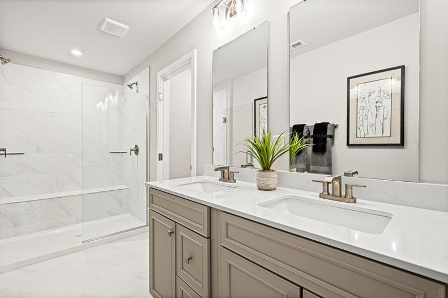 Representative furnished interior of a home built from the Roxbury Grande by Ryan Homes in Griffin Farm Townes, Pittsboro (Image 15).