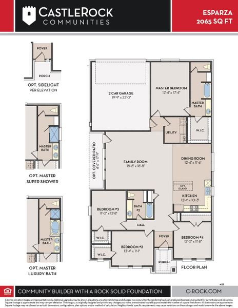 2D floor plan layout for the Esparza by CastleRock Communities in Masonbrooke, Murfreesboro, TN (Image 2). 2D floor plan layout for the Esparza by CastleRock Communities in Masonbrooke, Murfreesboro, TN (Image 2).