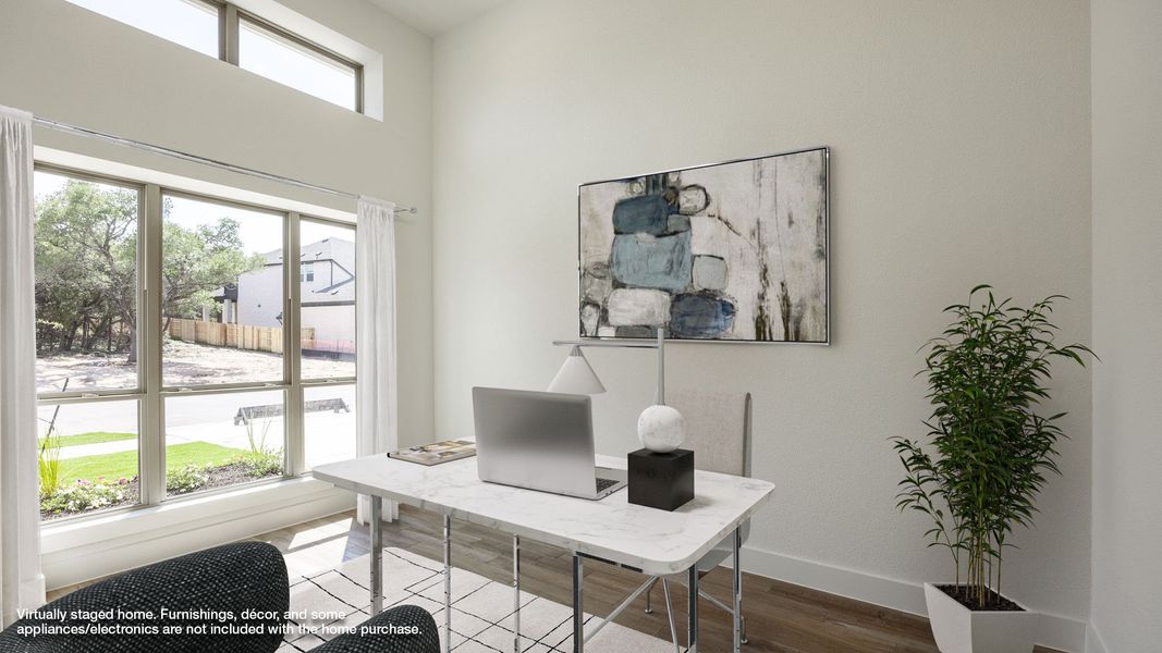 Furnished interior view inside a new home in Parkside On The River West 60', Georgetown (Image 8).