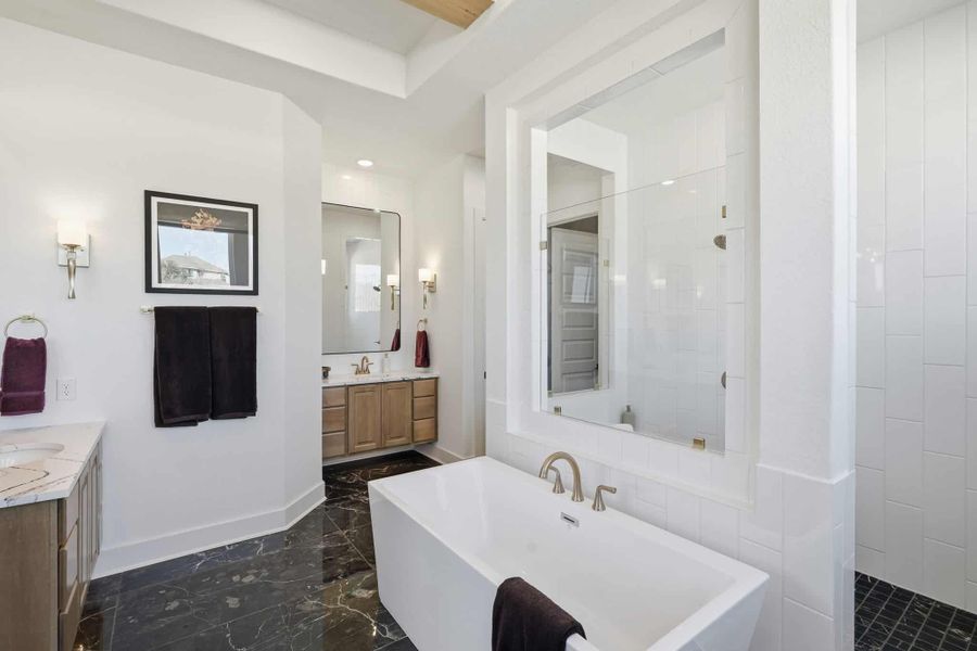 Furnished interior view inside a new home in Prominence, San Antonio (Image 21).