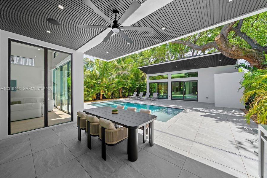 Exterior details and patio area of a home in , Miami (Image 36). Exterior details and patio area of a home in , Miami (Image 36).