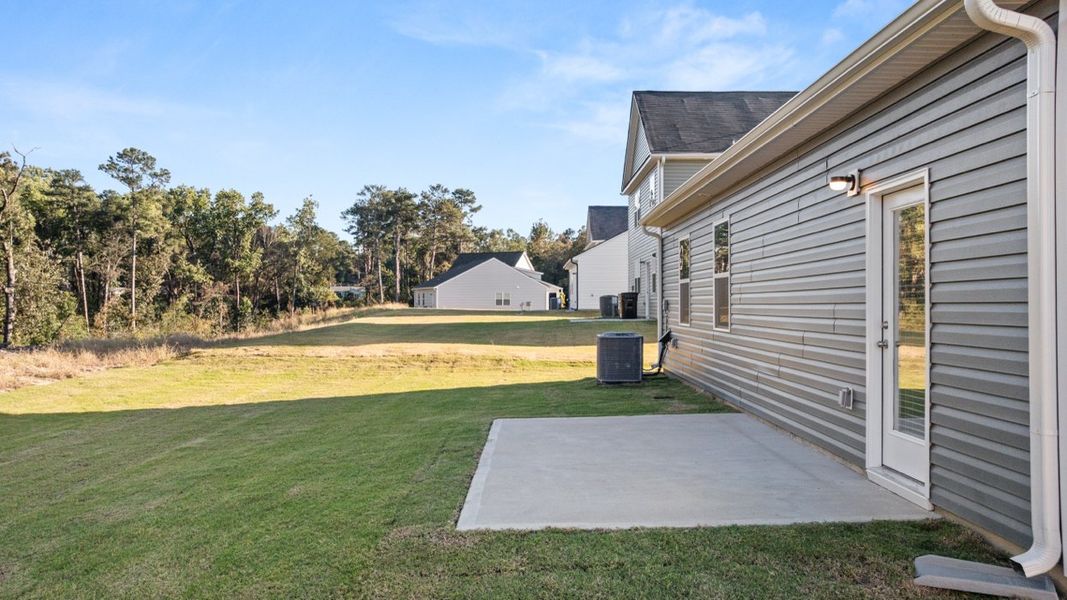Exterior details and patio area of a home in Bellemeade Landing, Augusta (Image 21). Exterior details and patio area of a home in Bellemeade Landing, Augusta (Image 21).
