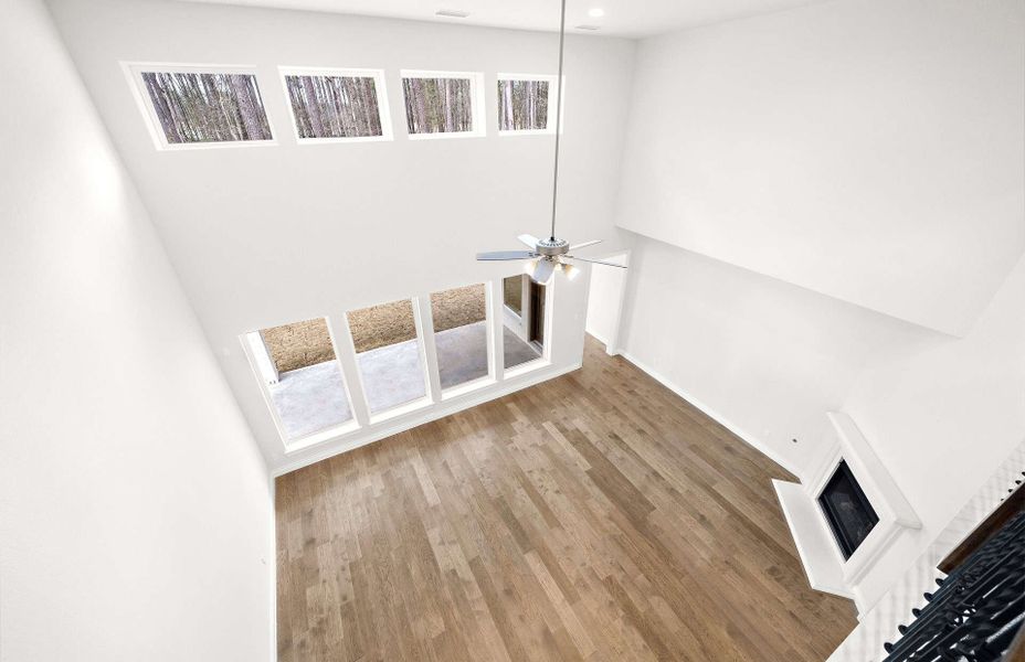 Representative unfurnished interior of a home built from the 3099 by Ravenna Homes in The Highlands 55′, Porter (Image 31). Representative unfurnished interior of a home built from the 3099 by Ravenna Homes in The Highlands 55′, Porter (Image 31).