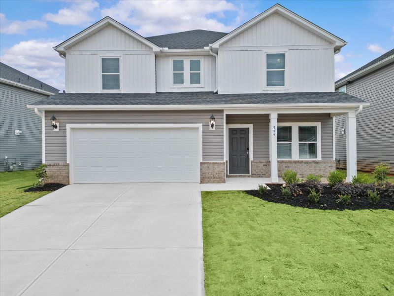 Front exterior of a new home in Chatham Forest, Duncan, SC, highlighting curb appeal (Image 1). Front exterior of a new home in Chatham Forest, Duncan, SC, highlighting curb appeal (Image 1).