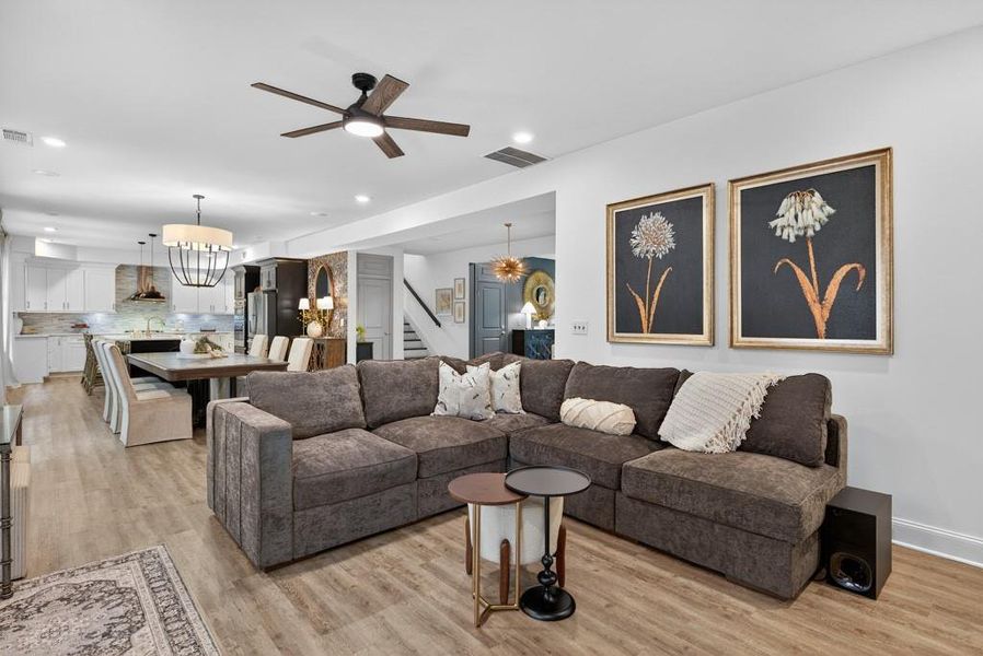 Furnished interior view inside a new home in , Flowery Branch (Image 14). Furnished interior view inside a new home in , Flowery Branch (Image 14).