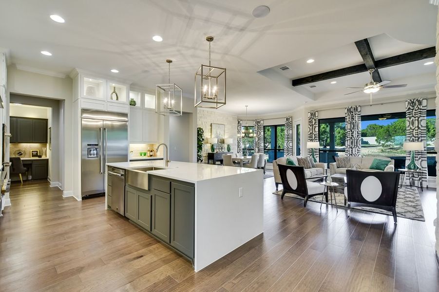 Representative furnished interior of a home built from the Madera II by Giddens Homes in Scofield Farms Estates, Georgetown (Image 134).