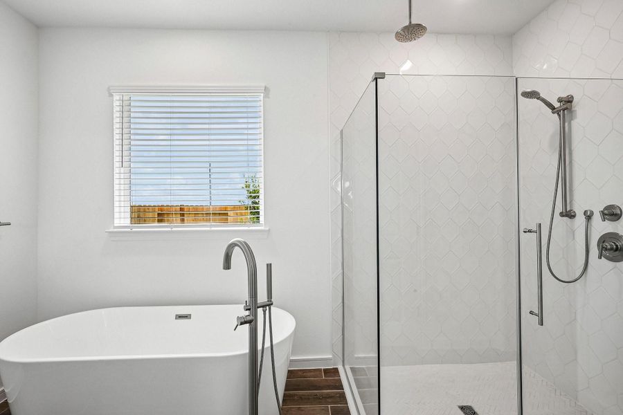 Freestanding tub and walk-in shower Freestanding tub and walk-in shower