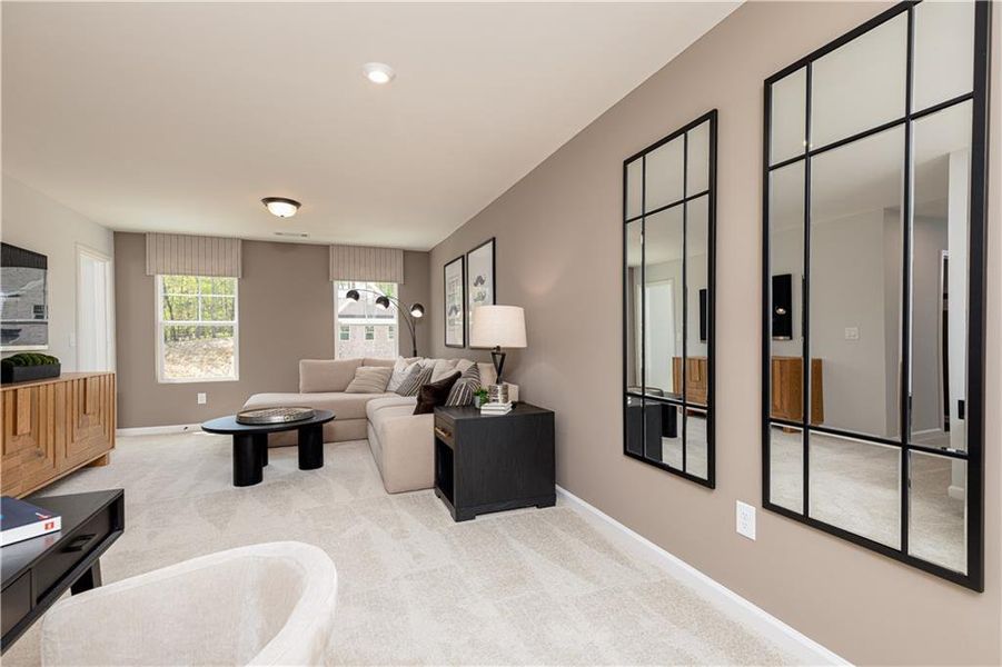 Furnished interior view inside a new home in Riverside Ridge, Lawrenceville (Image 27). Furnished interior view inside a new home in Riverside Ridge, Lawrenceville (Image 27).