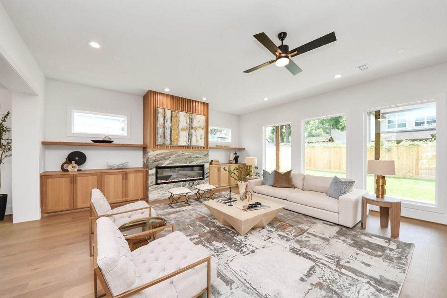 Furnished interior view inside a new home in , Houston (Image 10).