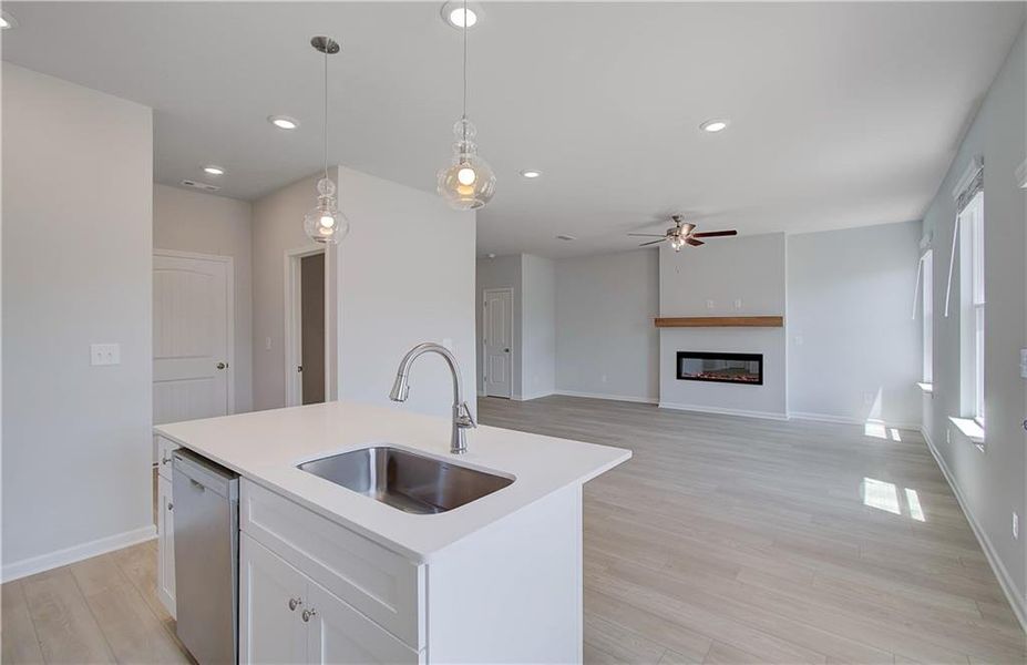 Furnished interior view inside a new home in Enclave at Evergreen, Fairburn (Image 6).