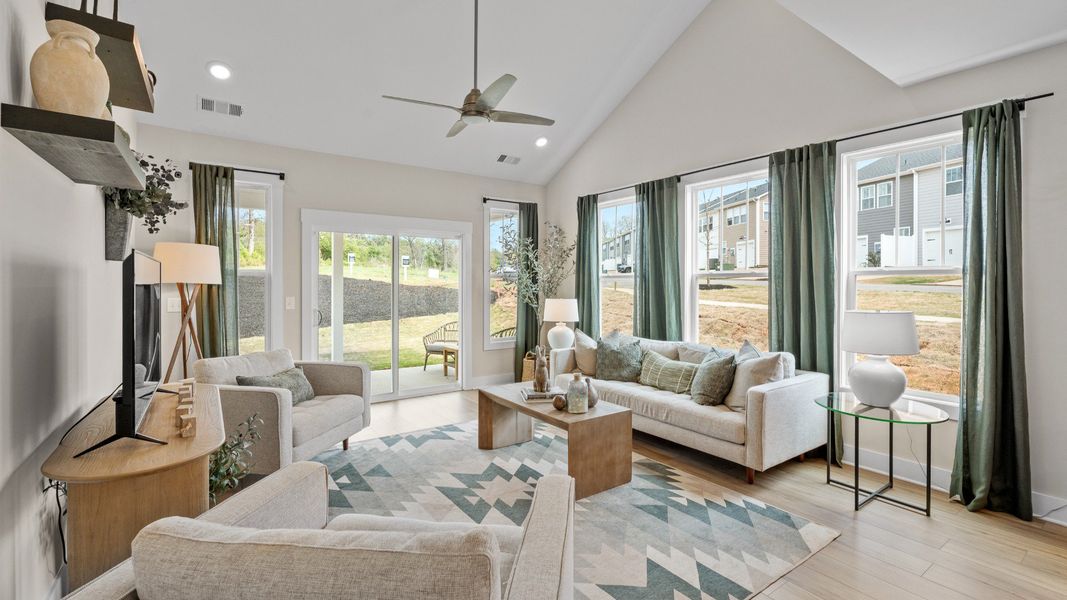 Representative furnished interior of a home built from the Finley by DRB Homes in Foxbank, Gray Court (Image 10).