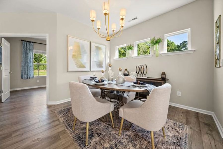 Representative furnished interior of a home built from the Kipling by True Homes in Whispering Hills, Locust (Image 8).