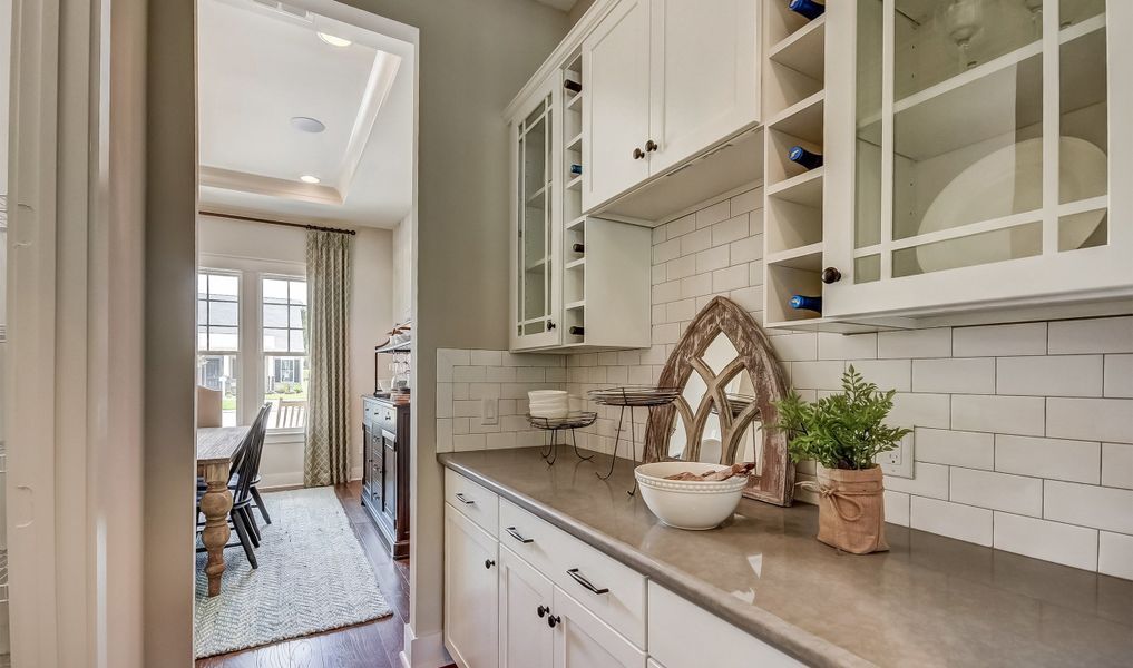 Butler's pantry with storage space