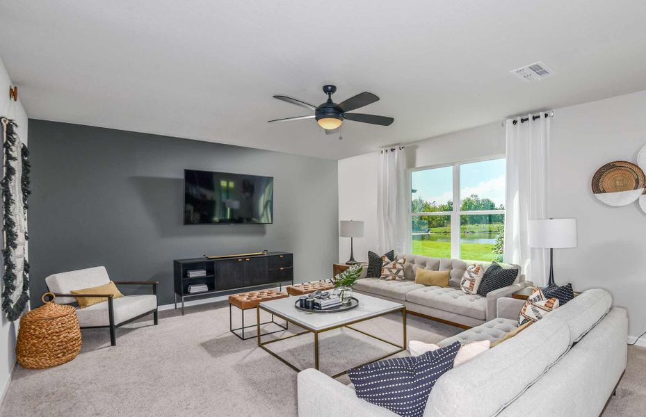 Gathering room with tons of natural light