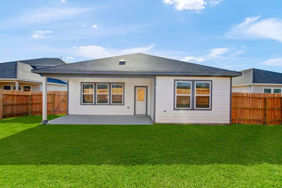 Exterior details and patio area of a home in Newport Grove 50s, Crosby (Image 14).