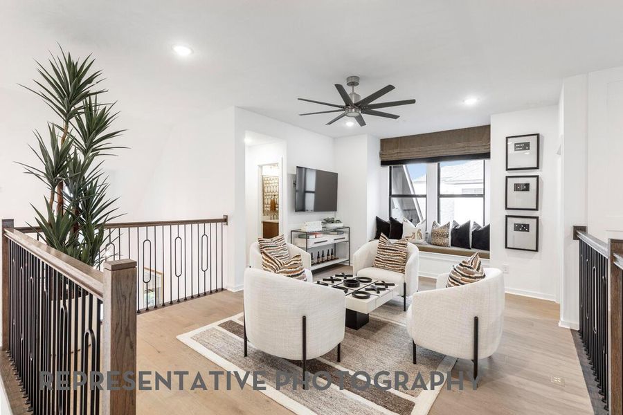 Furnished interior view inside a new home in Santa Rita Ranch, Liberty Hill (Image 33). Furnished interior view inside a new home in Santa Rita Ranch, Liberty Hill (Image 33).