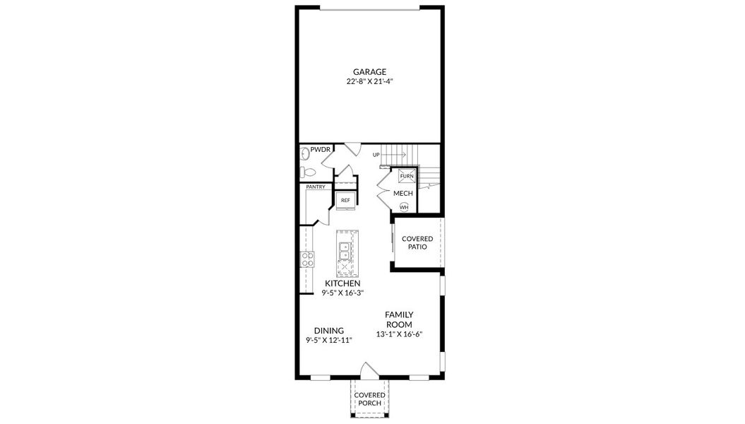 2D floor plan layout for the Newcomb by Stanley Martin Homes in Spring Walk at the Junction, Debary, FL (Image 4).