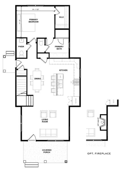 2D floor plan layout for the The Stanley by New Leaf Builders in The Piedmont Collection at Midtown Nexton, Summerville, SC (Image 4).