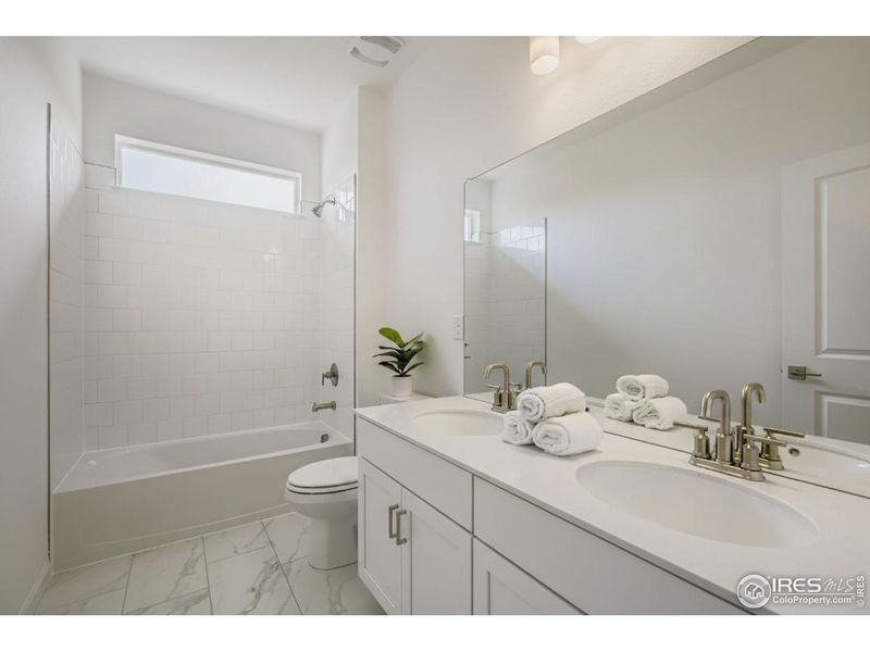 Furnished interior view inside a new home in Hidden Creek, Frederick (Image 37). Furnished interior view inside a new home in Hidden Creek, Frederick (Image 37).