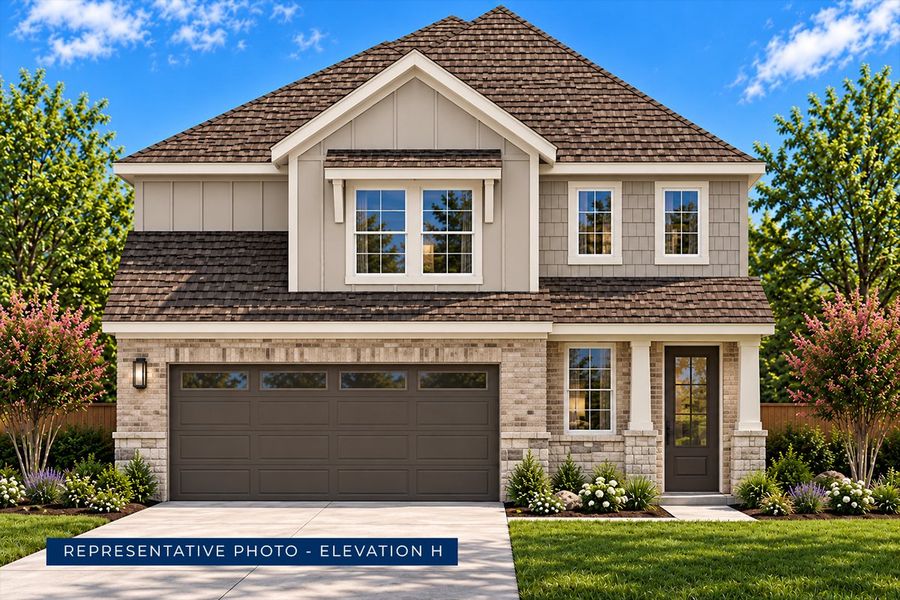 Representative exterior photo of a completed home built from the Truman F by First Texas Homes in Westside Preserve, Midlothian, TX (Image 11).