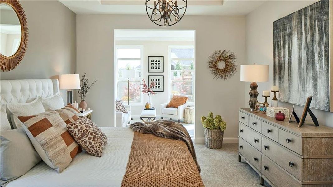Furnished interior view inside a new home in The Courtyards at Redbud Lane, Holly Springs (Image 4).