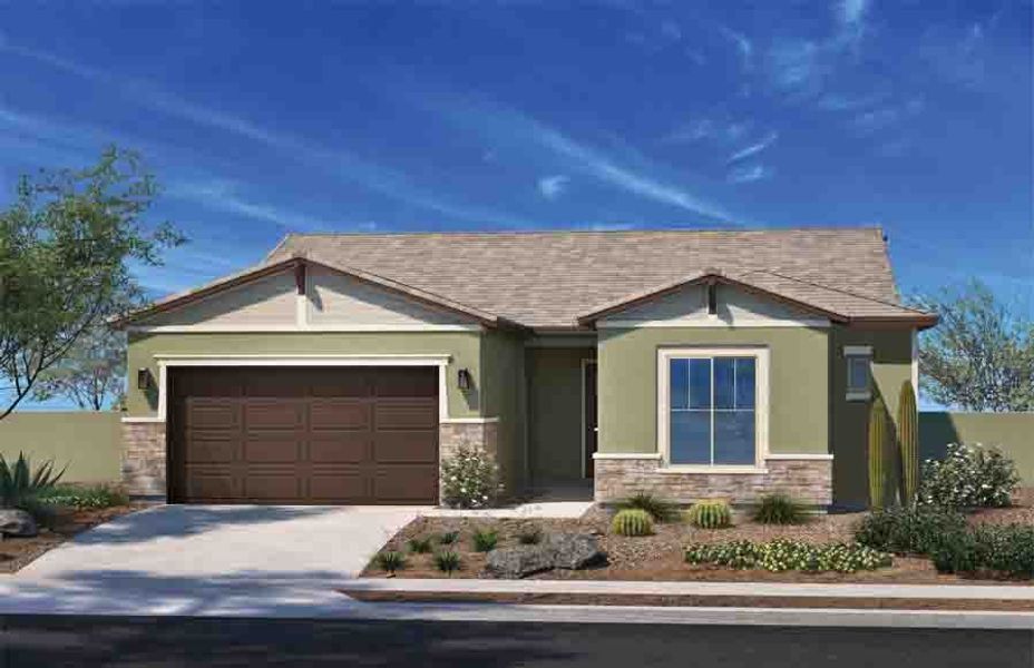 Representative exterior photo of a completed home built from the 2305 by Homes by Towne in Alora at Ironwing, Litchfield Park, AZ (Image 5).