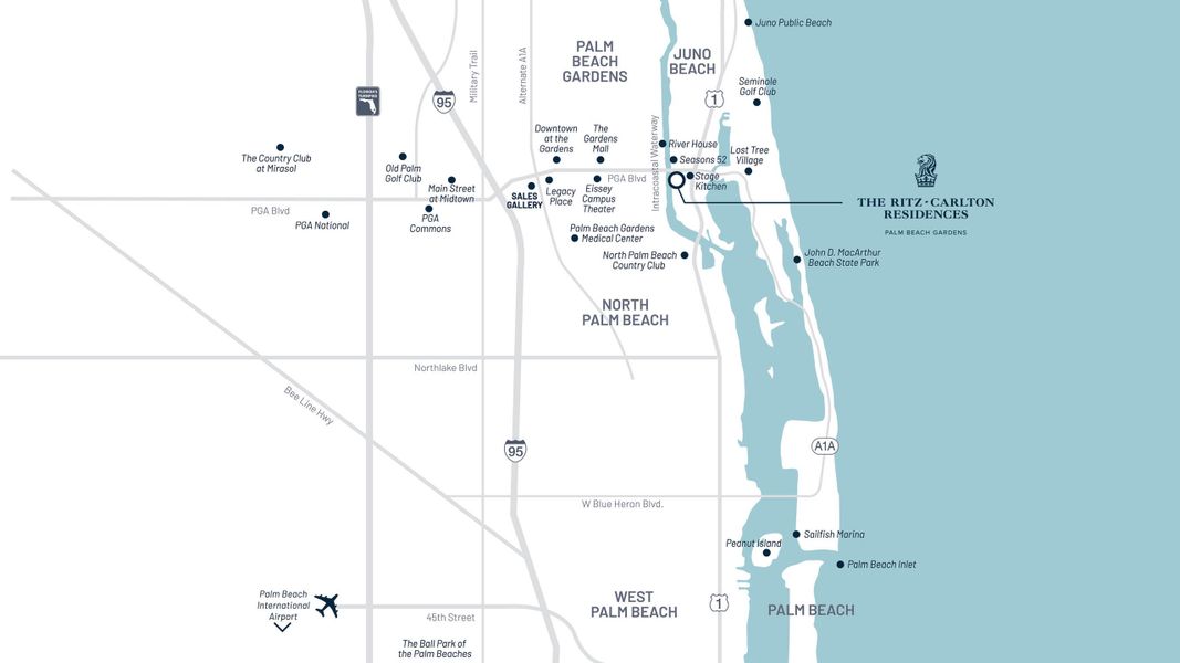 The Ritz-Carlton Location Map The Ritz-Carlton Location Map