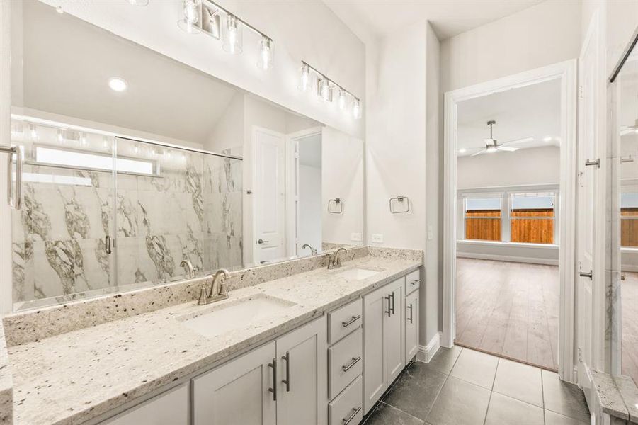 Furnished interior view inside a new home in Creekview Meadows, Pilot Point (Image 12).