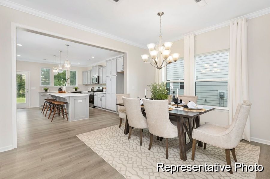 Furnished interior view inside a new home in Homecoming, Ravenel (Image 14).