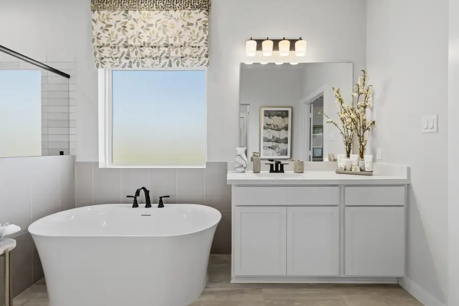Representative furnished interior of a home built from the Lubbock by First America Homes in Alamo Estates, San Antonio (Image 21).