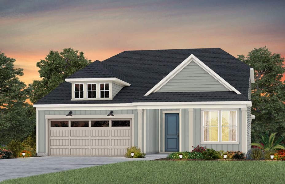 Front exterior of a new home in Forest Creek, Waxhaw, NC, highlighting curb appeal (Image 37).