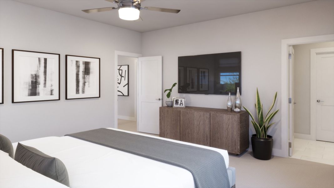 Furnished interior view inside a new home in Freedom at Anthem, Kyle (Image 11).