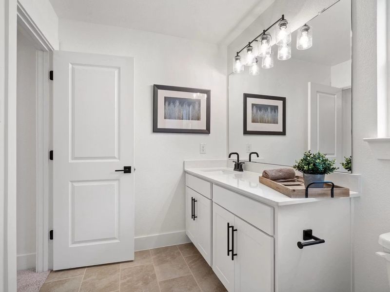 Furnished interior view inside a new home in Lake Park Villas, Wylie (Image 24).