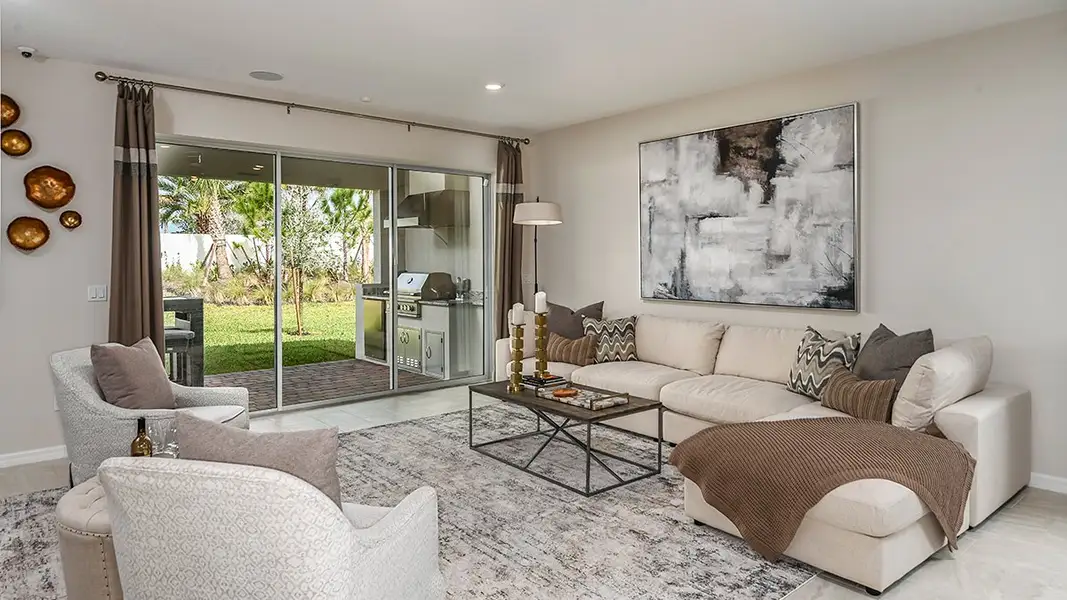 Furnished interior view inside a new home in Veranda Oaks, Port St. Lucie (Image 5).