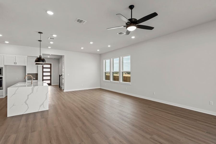 Spacious, unfurnished interior of a new home in Arbor Collection at Lariat, Liberty Hill (Image 25). Spacious, unfurnished interior of a new home in Arbor Collection at Lariat, Liberty Hill (Image 25).