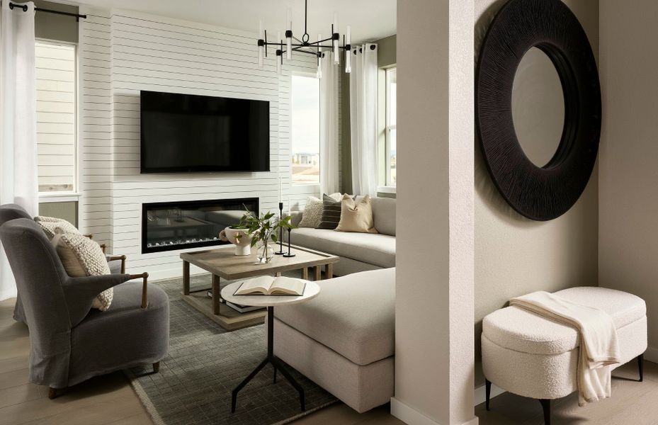 Representative furnished interior of a home built from the Rowen by Pulte Homes in Barefoot Village, Longmont (Image 12).