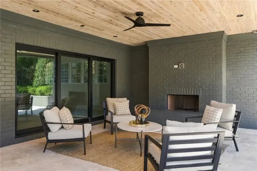 Exterior details and patio area of a home in , Atlanta (Image 33).