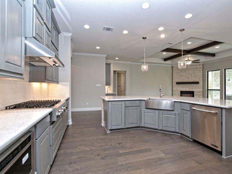 Representative furnished interior of a home built from the Madera II by Giddens Homes in Scofield Farms Estates, Georgetown (Image 190).