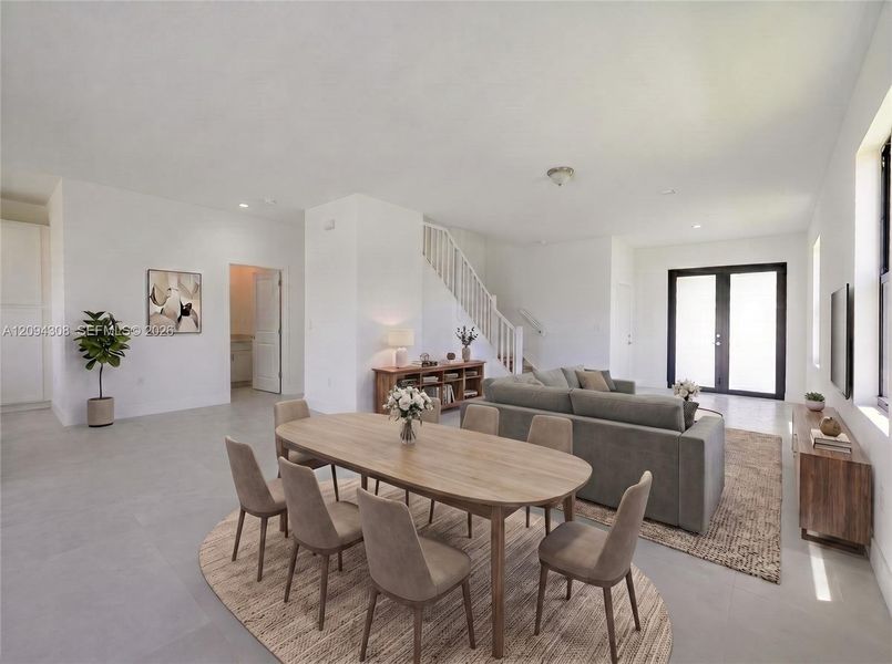 Furnished interior view inside a new home in , Miami (Image 10).