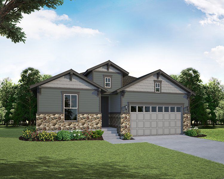 Plan C411 Elevation A with Stone Plan C411 Elevation A with Stone