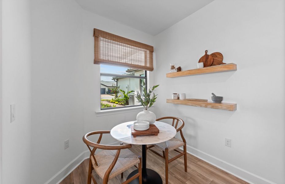 Breakfast nook, located off kitchen