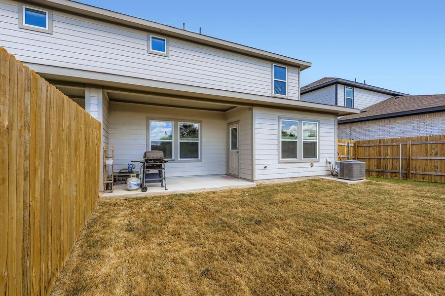 Exterior details and patio area of a home in Palomino, Manor (Image 3). Exterior details and patio area of a home in Palomino, Manor (Image 3).