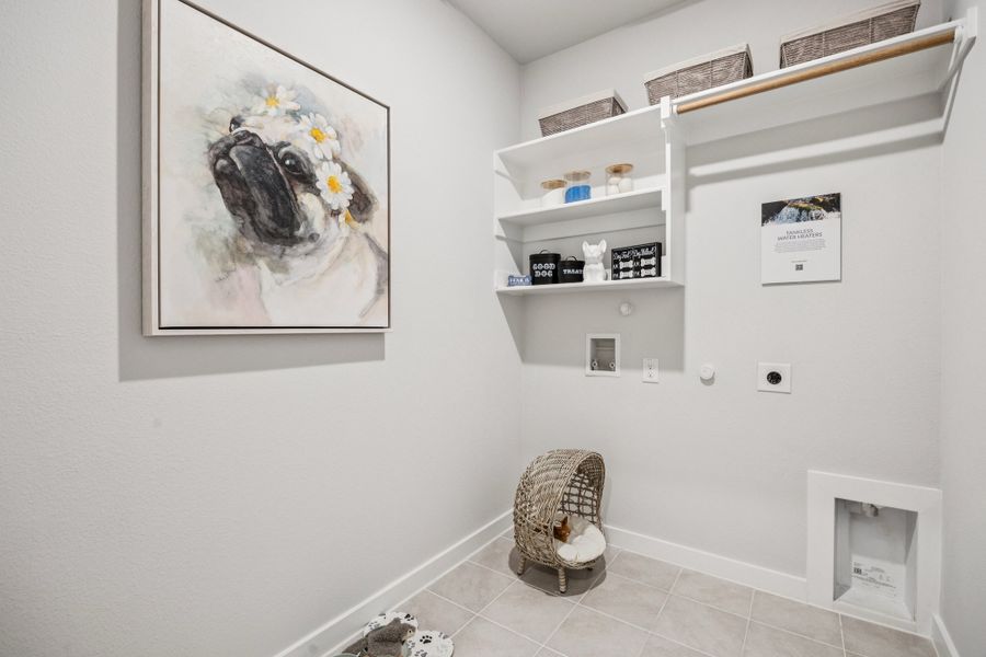 Utility Room in the Winters home plan by Trophy Signature Homes – REPRESENTATIVE PHOTO Utility Room in the Winters home plan by Trophy Signature Homes – REPRESENTATIVE PHOTO