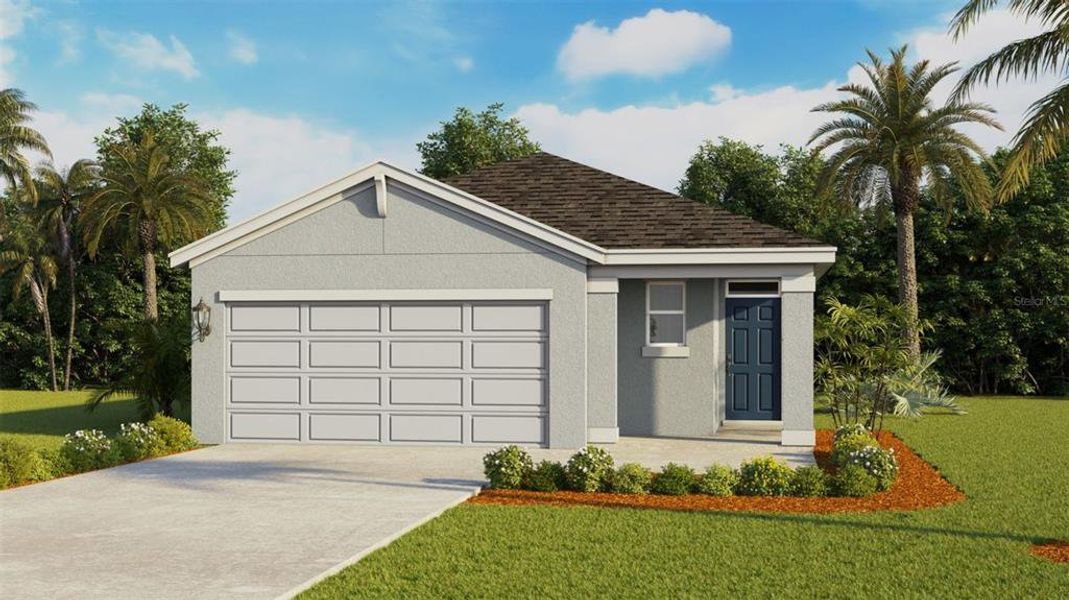 Front exterior of a new home in , Kissimmee, FL, highlighting curb appeal (Image 1). Front exterior of a new home in , Kissimmee, FL, highlighting curb appeal (Image 1).