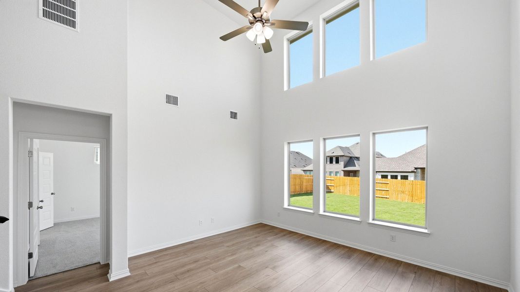 Furnished interior view inside a new home in Oaks at San Gabriel, Georgetown (Image 27).