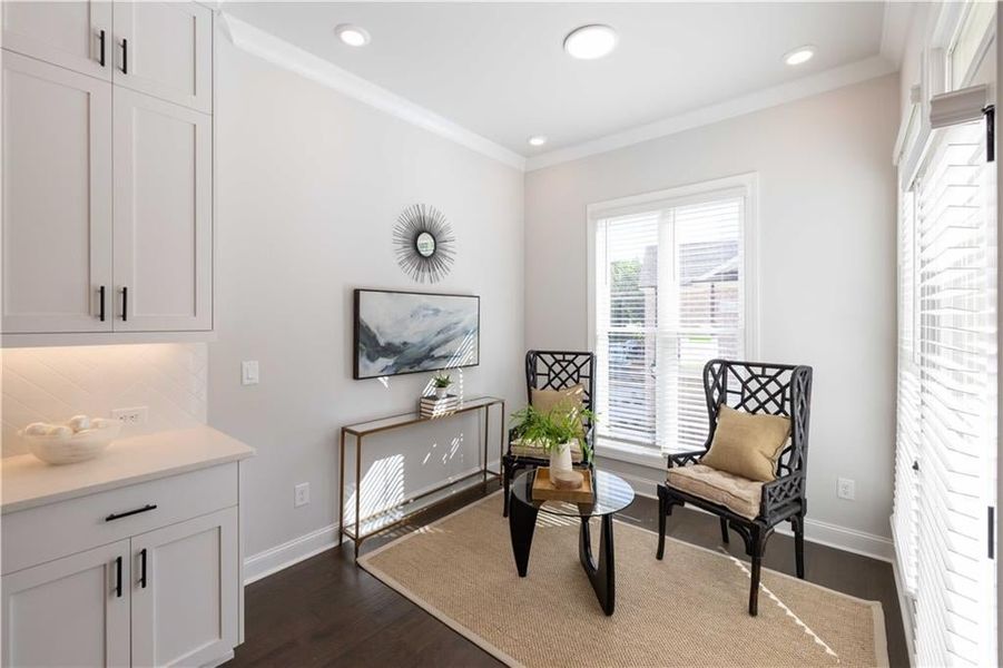 A sunroom area sits off the kitchen and this also functions perfectly as a breakfast nook. *Please note that pictures shown are of the Jacobsen II floorplan but they are not of the actual home listed.