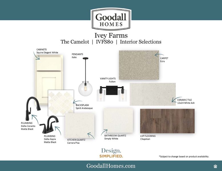 Sample of building materials used in homes in Ivey Farms - The Vintage Collection, Farragut (Image 3).