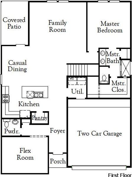 2D floor plan layout for the Howard by Coventry Homes in Westridge Cove 50', Conroe, TX (Image 5). 2D floor plan layout for the Howard by Coventry Homes in Westridge Cove 50', Conroe, TX (Image 5).